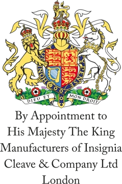 By Appointment to His Majesty The King, Manufacturers of Insignia, Cleave & Company Ltd, London